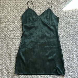 Dark Green Slip Dress